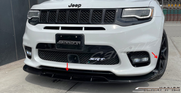 Custom Jeep Grand Cherokee  SUV/SAV/Crossover Front Lip/Splitter (2017 - 2021) - $740.00 (Part #JP-040-FA)